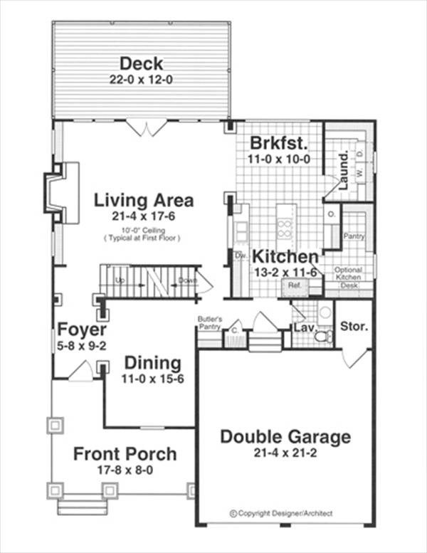 First Floor image of DAUGHTRY II House Plan